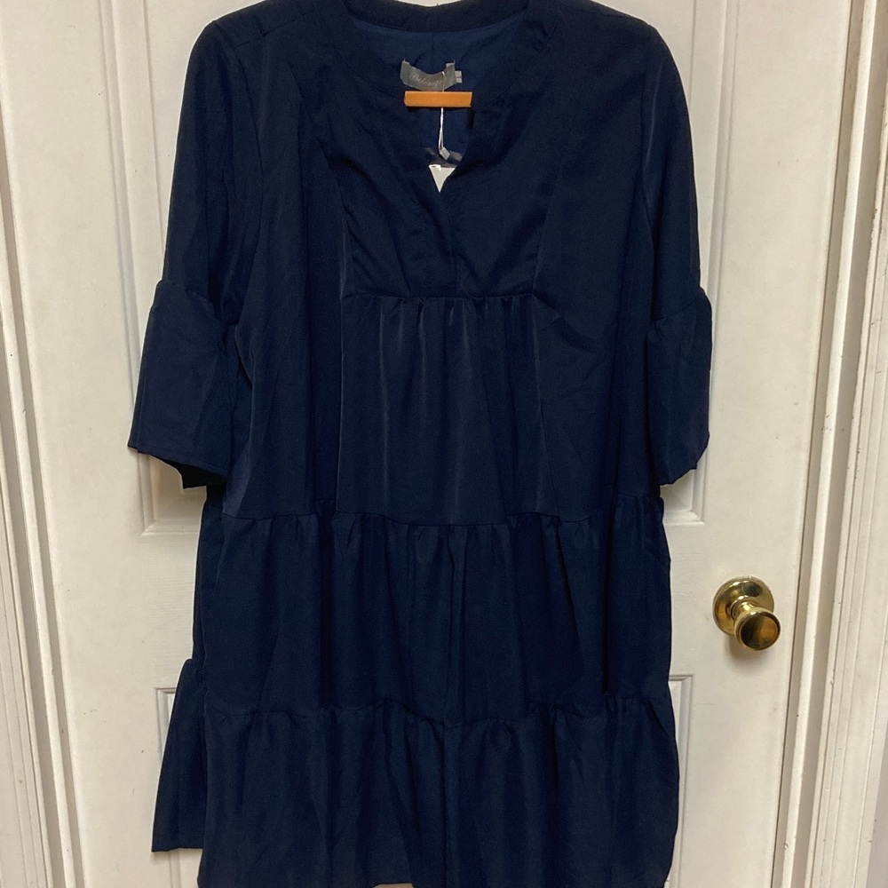 Elegant Navy Blue Women's Dress